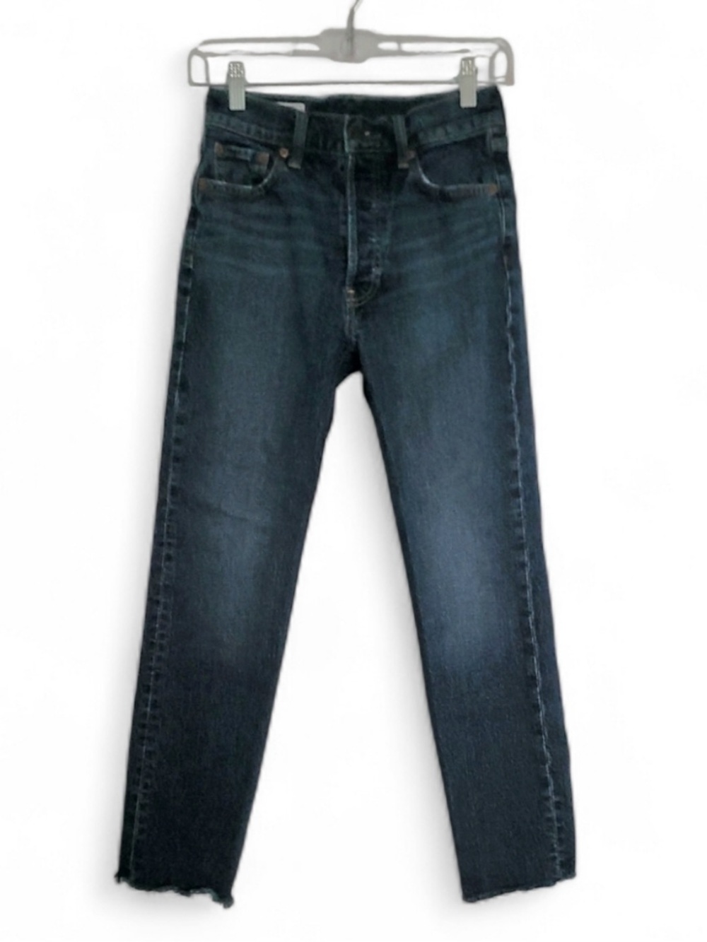 GAP High Rise Cheeky Straight Jeans Raw Hem Raw Hem